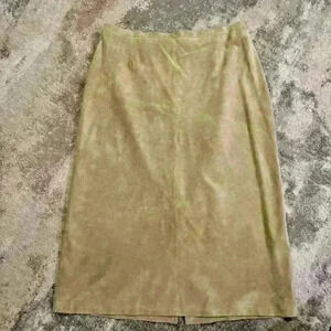 NWT Vintage Pamela McCoy Tan Leather Skirt
